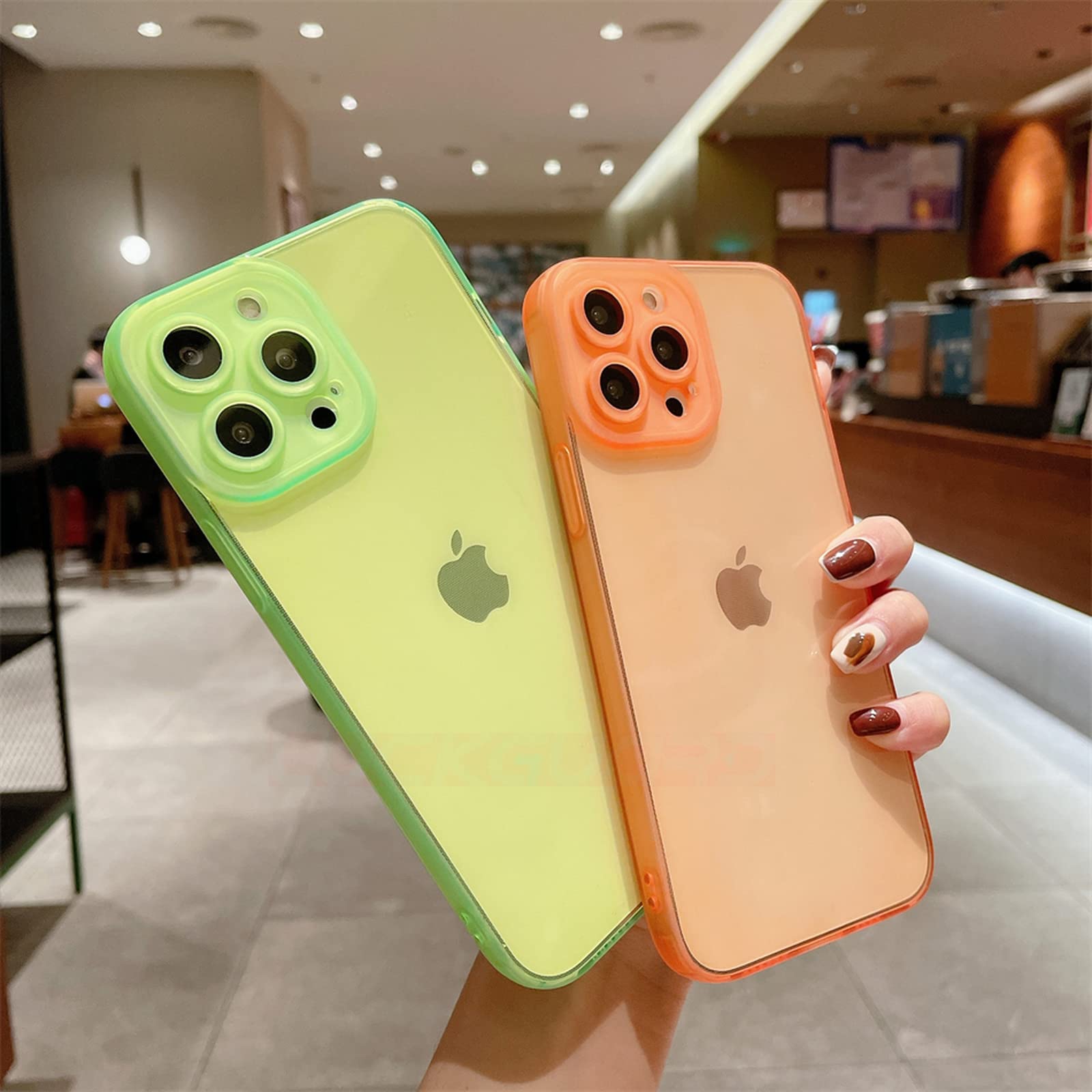 Amazon.co.jp: Aeong For iPhone 用ファッション蛍光カラーストレート